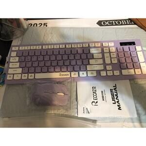 Reccazr 2.4G Full-Sized Wireless Keyboard and Mouse Combo HS8100